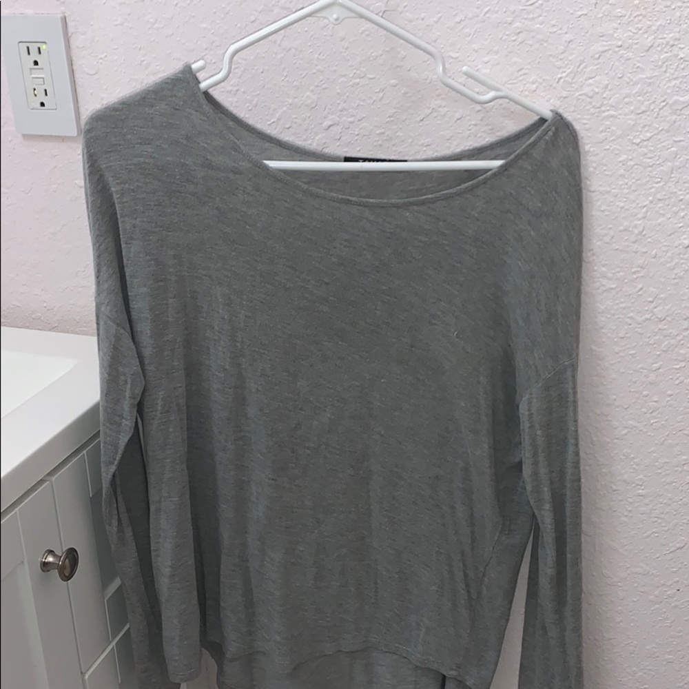 Tahari grey long sleeve